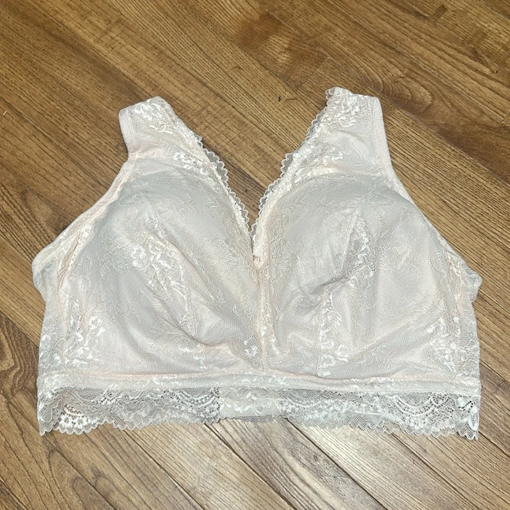 DREAMFIT Full Coverage Wireless Lace Bralette Adjustable Convertible Size 4X - Picture 6 of 7